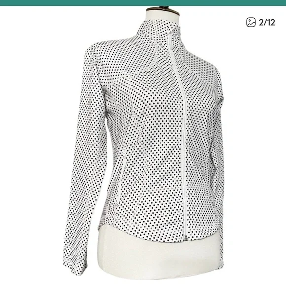 Lululemon Black and white polka dot zip up jacket - Picture 7 of 8